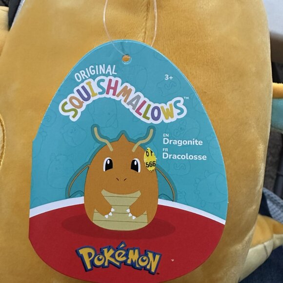 Squishmallow Pokemon Dragonite 12" NWT - Picture 3 of 9
